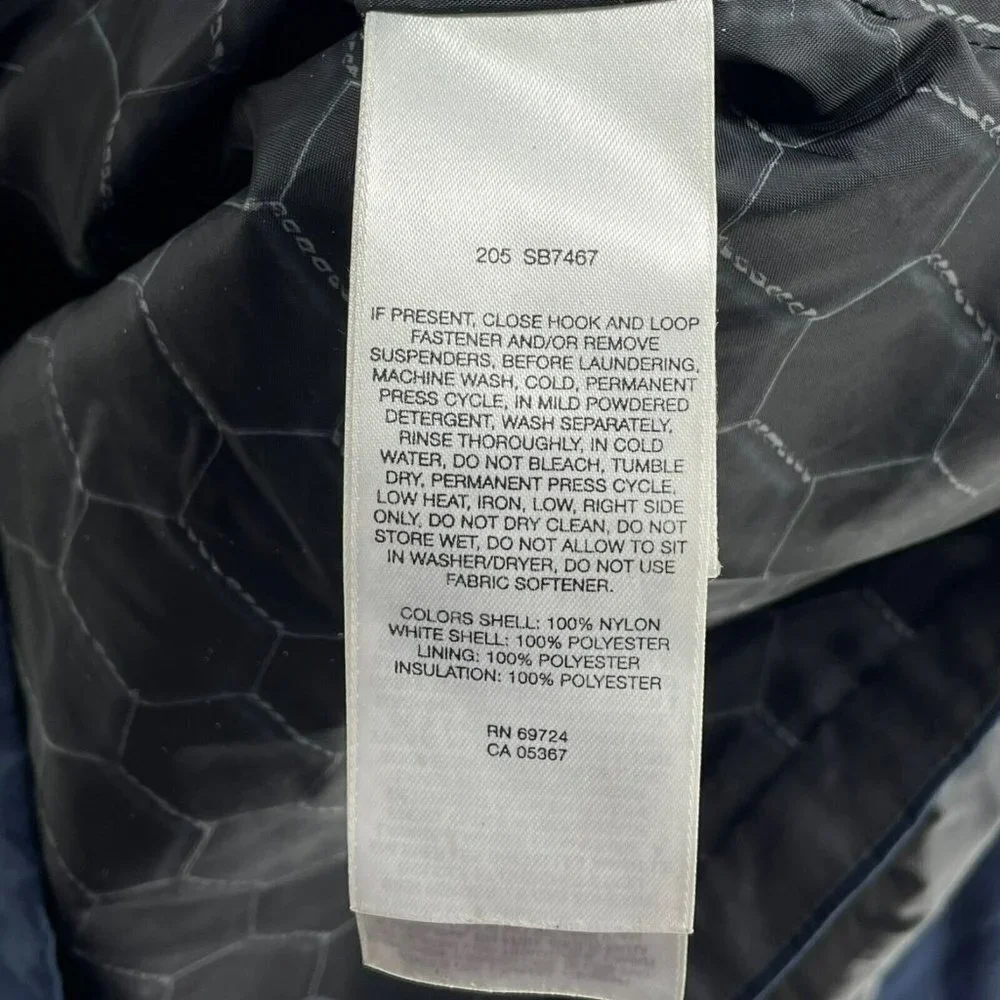 Columbia Navy Blue Gray White Kids Raincoat - Picture 9 of 10